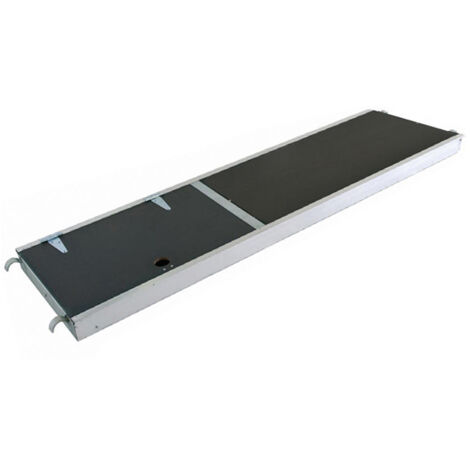 TUBESCA-COMABI - Planchers aluminium/bois à trappe largeur 730mm - Longueur de 1.20m à 3m - Pour échafaudage R200/M368 - 3 m (1/5)