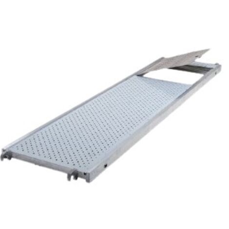TUBESCA-COMABI - Planchers tout aluminium avec trappe largeur 730mm - Longueur de 1.50m à 3m - Pour échafaudage R200/M368 - 2 m