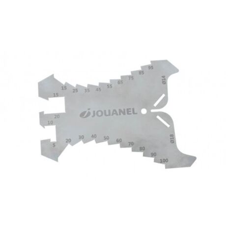 Jouanel – Tracette à zinc en inox – Graduation 5 mm – Profil en accolade pour traçage précis – Arêtes vives pour précision optimale