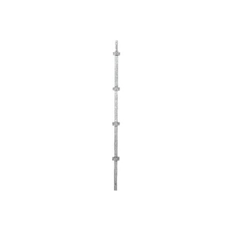 Tubesca Comabi – Montant M4200 pour échafaudage R200/M368 – Hauteur 2m – 4 nœuds – Acier Ø 48,3 mm – Charge maximale élevée – 26710