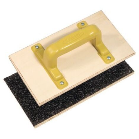 Taliaplast – Taloche abrasive 25x14cm – Pour béton cellulaire – Grain 16 – Poignée ergonomique en polypropylène – Dimensions 25x16,5cm