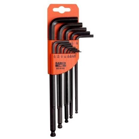 BAHCO - Jeu de clés mâles 6 pans à tête sphérique, dimensions en pouces - 12 pcs (1/2)