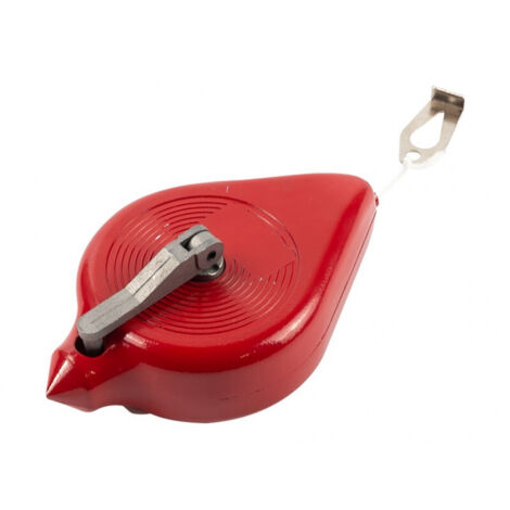 Taliaplast – Cordeau à tracer métal 30m – Fil en coton Ø 1mm – Pointe lestée pour traçage précis – Boîtier en alliage léger