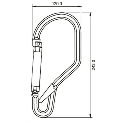 KRATOS SAFETY - Mousqueton aluminium à verrouillage automatique