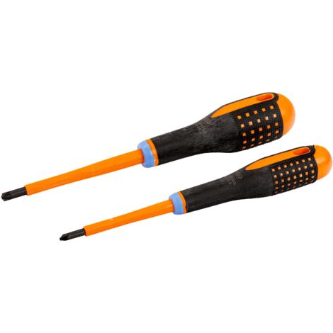 BAHCO - Jeu de Tvis ERGO™ isolés VDE pointe Combi à fente et PZ, manche trimatière - 5pc (1/2)