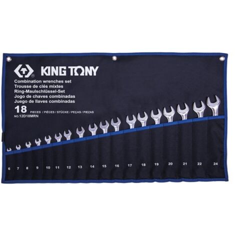 KING TONY - Trousse de 18 clés mixtes légères 6 à 24mm