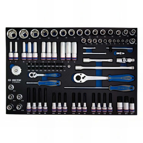 KING TONY - Module Mousse + PP 1/2 et 1/4" 92 pièces (1/5)