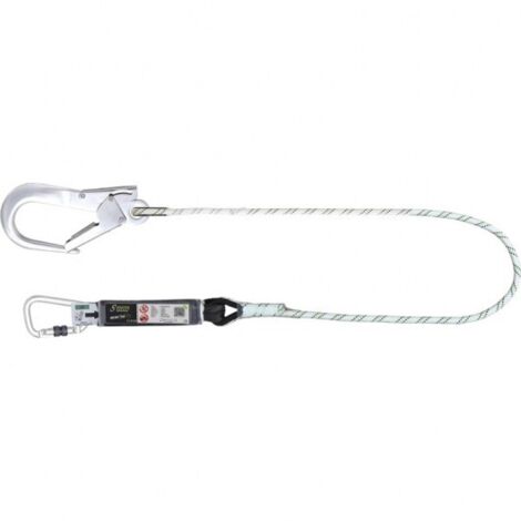 KRATOS SAFETY - Longe en corde tressée avec absorbeur d'énergie et connecteurs aluminium, lg. 1 m