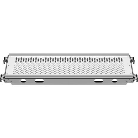 Plancher acier 0,32m pour échafaudage – Acier galvanisé à chaud – Rigidité horizontale – Compatible avec systèmes LAYHER