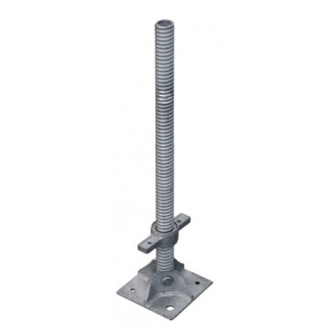 DUARIB - Semelle à vis orientable réglable sur 0.30m - 0.49m - pour échafaudages F3000, MULTI 4X et F3000 ALU (1/2)