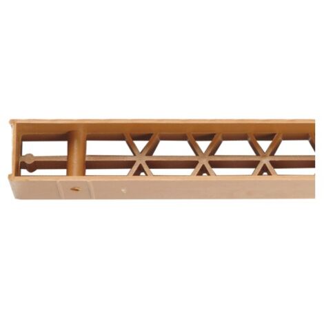 Dimos – Ventilation basse tuile rouge sans peigne 1010 mm – Polyéthylène résistant – Ventilation ajourée pour circulation d'air – Compatible ardoise et tuiles plates