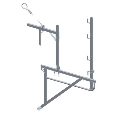Dimos – Échafaudage de toit alu 2000 mm – Fixation crosse élinguée avec bloqueur – Norme EN 13 374 C – Pour toits en pente et plats