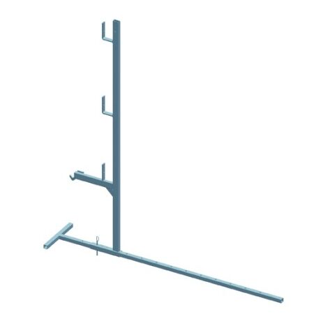 Dimos – Garde-corps MINI pour toits à faible pente – Hauteur 1,1 m – Norme EN 13 374 B – Fixation bas de toit – Léger et facile à installer