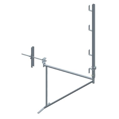 Dimos – Échafaudage de façade acier 1m – Traversée pour mur 0,35m – Conforme EN 13 374 C – Adapté pour toits en pente ou plats