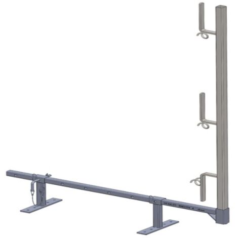 Garde-corps MINI RIVE avec fixation en rive réglable h 1,1m - DIMOS - 920 mm