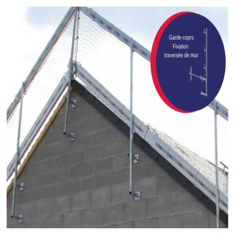 Pack garde-corps 6ml avec fixation par traversée de mur - DIMOS - 1040 mm