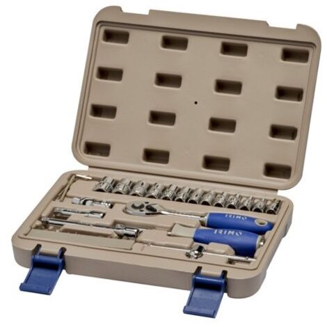 IRIMO - Jeu de 35 douilles et embouts 6 pans 1/4" mm