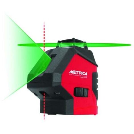 METRICA - Niveau Laser Vert : Projection 360° Horizontale, Croix Verticale et Points d'Aplomb Sol/Plafond (1/5)