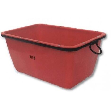 Altrad – Bac à mortier rectangulaire 200 litres – Polyéthylène renforcé – Cadre tubulaire métallique – Charge maximale 400 kg – Dimensions 100 x 67 x 46 cm