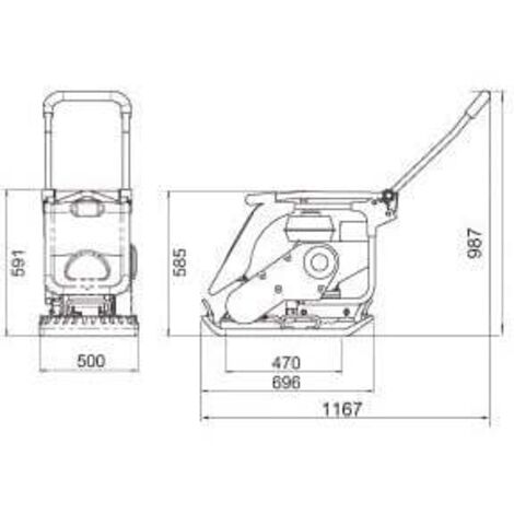 ALTRAD - Plaque vibrante marche avant lourde PCX 20/50