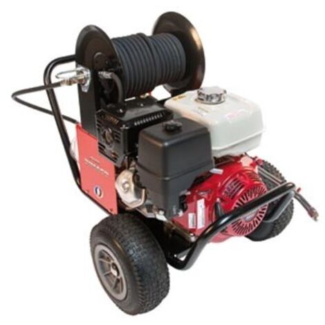 DIMACO - Nettoyeur HP DIMACO 1100 l/h 240 b HONDA 13 CV avec ENROULEUR ACIER + 20 M FLEXIBLE + AUTORALENTI