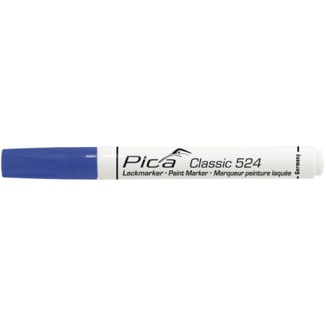 PICA Marqueur de peinture laquée Bleu - Pointe 2-4mm - Réf 524/41 (1/5)