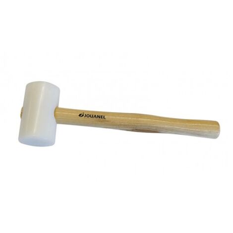 JOUANEL - Maillet nylon embout rond Ø 60 mm sur 110 mm, manche bois - Réf: MAR60