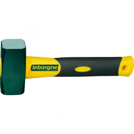 Leborgne – Massette angles abattus 1,2 kg – Acier forgé et trempé – Pour travaux intensifs en atelier ou chantier – Sécurité renforcée