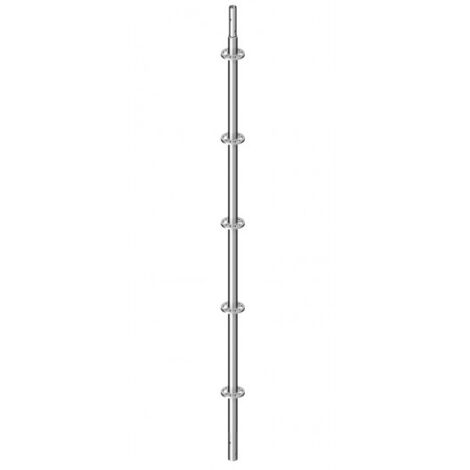 Layher – Montant pour échafaudage multidirectionnel 1m à 4m – Acier galvanisé 48,30mm – Disques tous les 50cm pour raccordements multiples