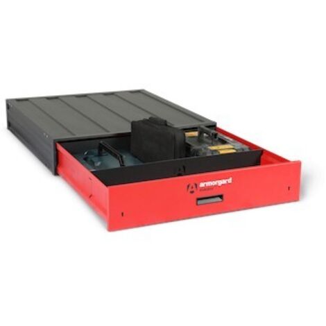 Coffre de chantier à tiroir coulissant 980x1105x200mm en acier – Système de roulements à bille – Résistance au feu 30 minutes – TKD2 – Armorgard