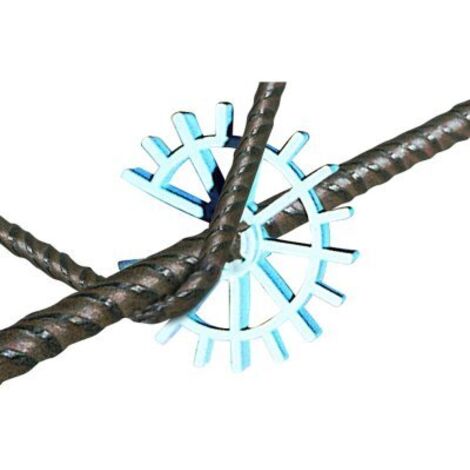 Taliaplast – Cale à béton ronde pour enrobage 25 mm – Lot de 100 pièces – Positionne l'armature dans le coffrage – Invisible au décoffrage