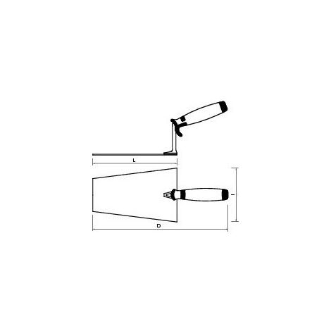 Truelle Carrée En Acier , Lame De 20 Cm