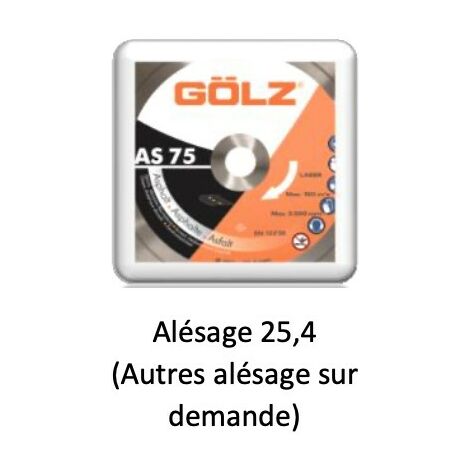 DISQUE DIAMANT LT30, COUPE A SEC OU A EAU POUR MEULEUSE OU RAINUREUSE - Ø 230  MM / ALESAGE 22.23 MM - BETON - GOLZ