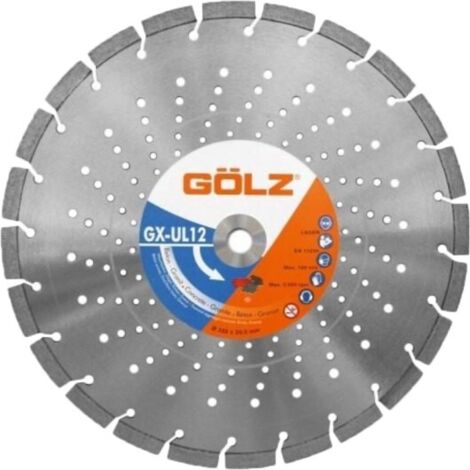 Disque Diamant GOLZ GX-UL12 350mm - Coupe Pro Béton & Granit - Alésage: 25,4 mm (1/5)