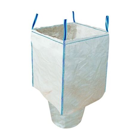 Taliaplast – Sac à gravats 1500 kg – Goulotte Ø 45 cm – Dimensions 90 x 90 x 120 cm – Toile polypropylène traitée UV – 4 sangles de levage 30 cm (1/2)