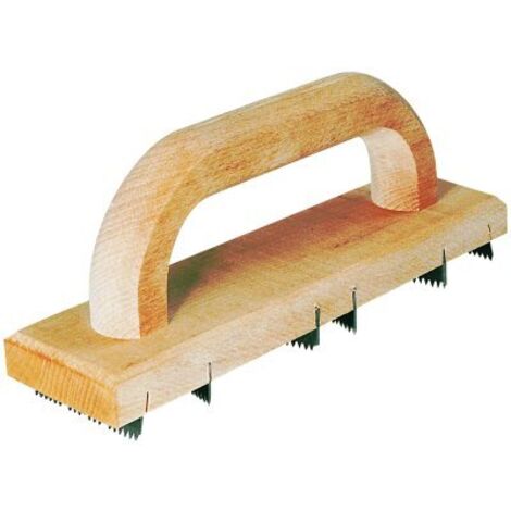Taliaplast – Chemin de fer bois 25x7 – 6 lames dentées pas 3mm – Monture et poignée en bois – Outil pour façadiers et tailleurs de pierre (1/5)