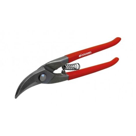 Jouanel – Cisaille à tôle coupe trou courbe 270 mm – Lames incurvées pour coupes serrées – Prise en main confortable – Ressort de rappel amovible
