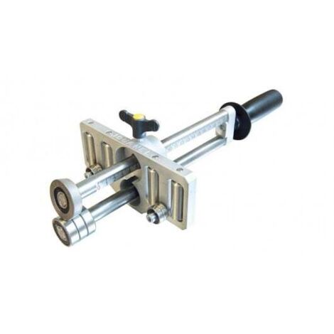 Jouanel – Plieuse à main simple colonne 4 rouleaux – Pliage 5 à 350 mm – Galet incliné 10° pour pliage sans marquage – Corps alu anodisé (1/5)