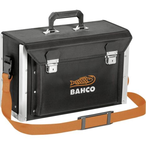 BAHCO - Malette à outils en cuir avec ouverture avant, 440 mm x 210 mm x 260 mm