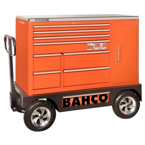 Bahco – Servante d'atelier roulante 8 tiroirs – Structure acier robuste – Longueur 1505mm, largeur 500mm, hauteur 1218mm – Charge max 1089kg - 500mmx