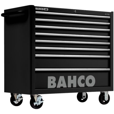 Bahco – Servante d'atelier roulante 1m avec 8 tiroirs – Capacité 30kg par tiroir – Système de verrouillage Lock & Go – Châssis en acier renforcé