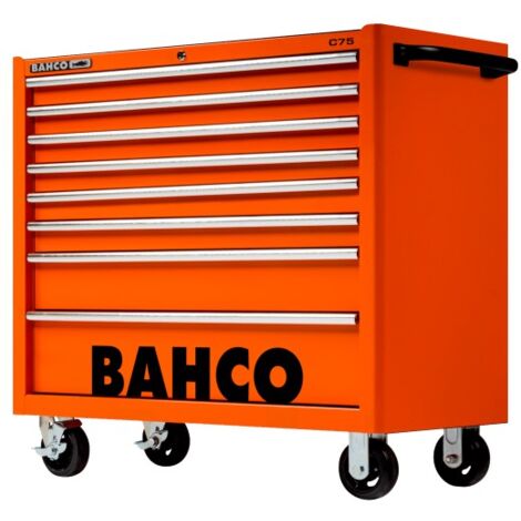 Bahco – Servante d'atelier roulante 1m avec 8 tiroirs – Système de verrouillage Lock & Go – Capacité 30kg par tiroir – Châssis en acier renforcé