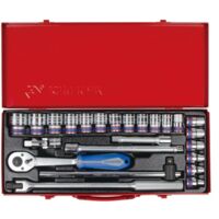 KING TONY 423032S Douille Pouce 1/2 Longue 1" - Chrome Vanadium, Qualité Pro
