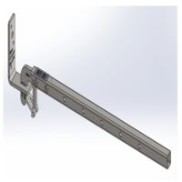 Fixation pour échafaudage acier et garde-corps pour support bois - DIMOS - 850 mm