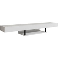 Mueble TV Colgante Mueble de televisión Mueble de Salón Blanco Acabado en Mate 150x22x29,6cm Modelo Aydin