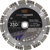 Disque diamanté béton granit ventilé SCID - Diamètre 230 mm