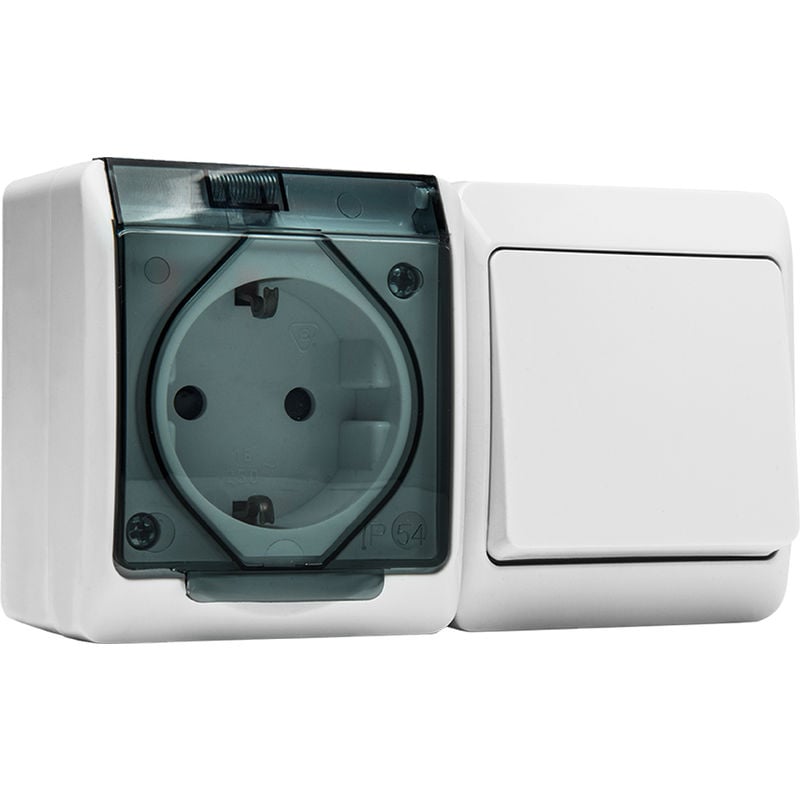 Interruptor conmutador+base estanco 5126 Famatel