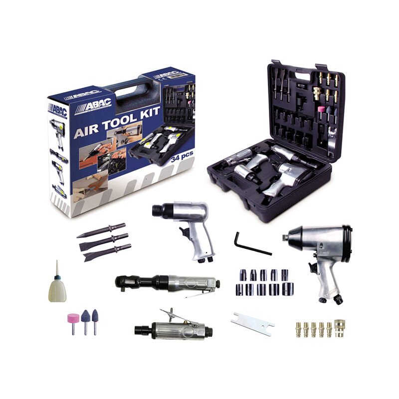 Abac Kit herramientas neumáticas AIR TOOL 34 Piezas