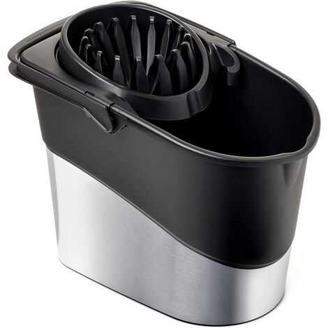 Tatay Cubo fregar C/Escurridor Spider Deco steel gris 14 Lt