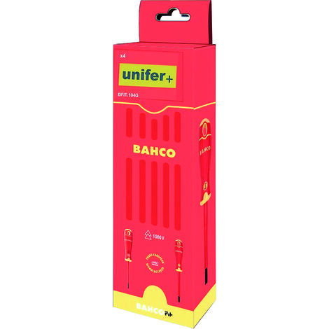 Bahco Juego destornillador aislados Bahcofit BFIT104G 4 piezas